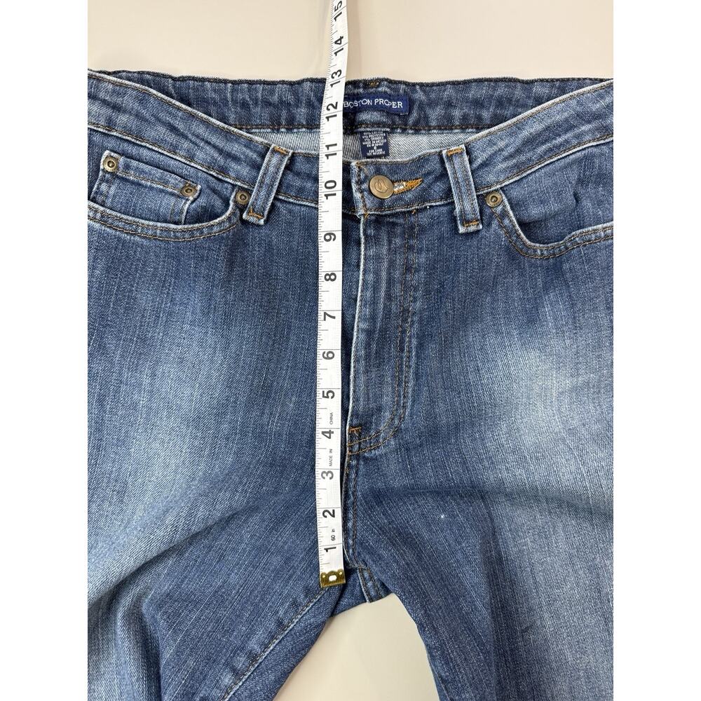 Vintage Boston Proper Straight Leg Denim Jeans 8 Dark Wash Y2K Classic High Rise - Picture 3 of 15